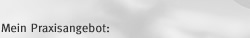 Mein Praxisangebot