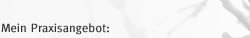 Mein Praxisangebot